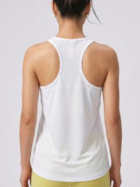 Women Quick Dry Mesh Racerback Tank Top Breathable Moisture Wicking Sleeveless Workout Running Yoga Sports Vest