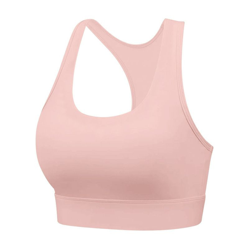Women U Neck Racerback Sports Bra Soft Breathable High Elastic Medium Support Yoga Workout