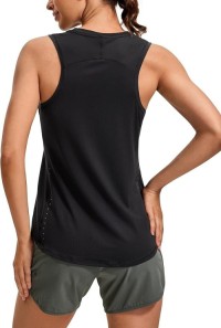 CRZ YOGA Womens Lightweight Sports Vest Running Tank Top with Pockets Racerback Workout
