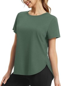 NIASHOT Womens Short Sleeve Yoga Top UPF 50+ Sun Protection Athletic Shirts Workout