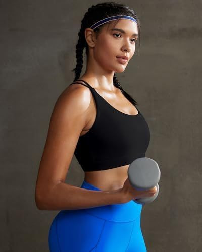 RUNNING GIRL Women Padded Sports Bra - High Impact Longline Cross Back Yoga Bra