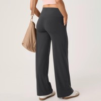 Women High Waist Wide Leg Yoga Pants with Pockets Soft Stretchy Breathable Casual Workout Running Lounge Trousers