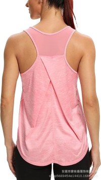 Women Open Back Racerback Tank Top Breathable Loose Sleeveless Gym Workout Running Yoga Sports Vest
