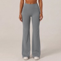 Women High Waist Flare Yoga Pants Soft Stretchy Breathable Slim Fit Workout Running Casual Daily Wear Trousers