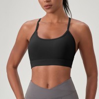 Neck Sports Bra Soft High Stretch Breathable Gym Running Yoga Workout Sports Bra