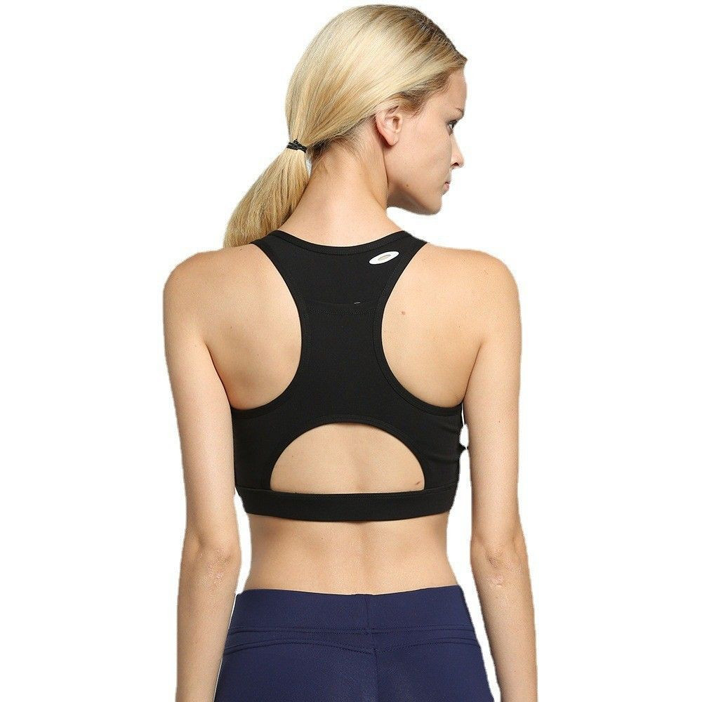 Women U Neck Racerback Sports Bra Breathable Medium Support Yoga Fitness Workout Bra