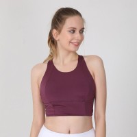 Criss Strappy Back Sports Bra Soft Breathable High Support Gym Running Yoga Workout Sports Bra