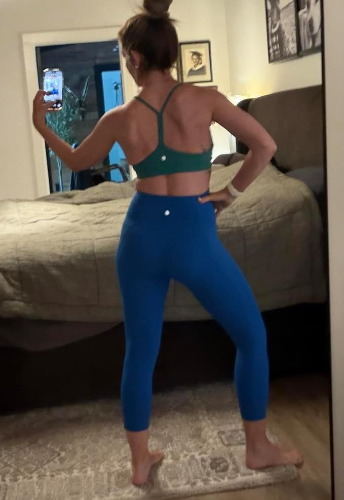 CRZ YOGA Butterluxe Y-Back Sports Bra - Padded Racerback Low Impact Yoga Top