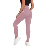 Women Cross High Waist Flare Yoga Pants with Phone Pocket Soft Stretchy Tummy Control Workout Sports Trousers