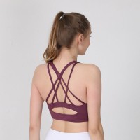 Women Multi Criss Cross  Back Sports Bra Soft Breathable High Support Gym Running Yoga Workout Sports Bra