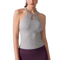 Women Stretch Slim Fit Athletic Tank Tops Racer Back Breathable Gym Yoga Shirts With Removable Chest Pads