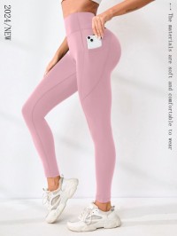 Women Tie Dye High Waist Yoga Leggings with Side Phone Pocket Stretch Tummy Control Fitness Workout Pants